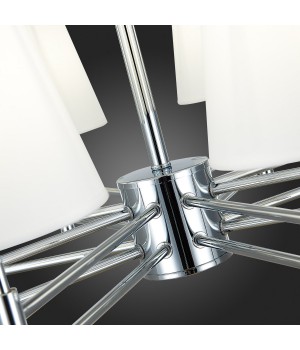 SLE105453-08 Светильник подвесной Хром/Белый E14 8*40W LAGORO-foto12