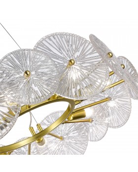 SL1657.203.08 Люстра подвесная ST-Luce Золотистый/Прозрачный E14 8*40W FLERO-foto3