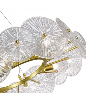 SL1657.203.08 Люстра подвесная ST-Luce Золотистый/Прозрачный E14 8*40W FLERO-foto3