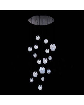 SL1188.403.16 Люстра подвесная ST-Luce Черный/Радужный E14/E27 12+4*40W IDESIA-foto4