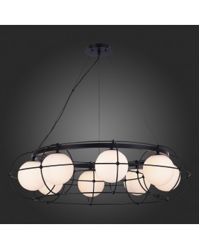 SL1189.403.08 Люстра подвесная ST-Luce Черный/Опал G9 8*5W BEATA-foto6