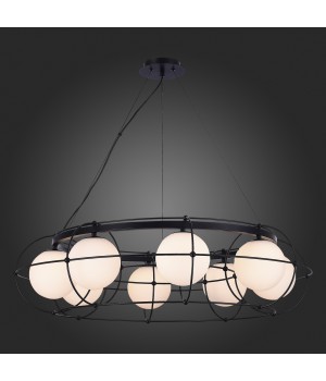 SL1189.403.08 Люстра подвесная ST-Luce Черный/Опал G9 8*5W BEATA-foto6