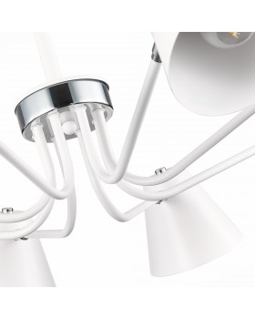 SLE106702-08 Светильник потолочный Белый,Хром/Белый E27 8*60W LERE-foto10