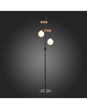 SL1142.405.01 Торшер Черный, Светлое дерево E27 2*60W BAGETTI-foto9