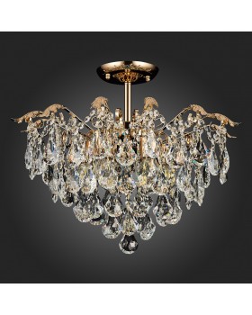 SLE160202-06 Светильник потолочный Французское золото/Прозрачный E27 6*60W KRISTO-foto18