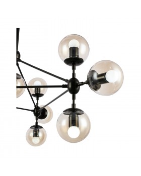 SLE154903-10 Люстра подвесная Черный/Янтарный E27 10*40W LACOTTA-foto3