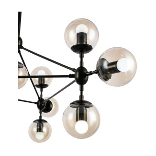 SLE154903-10 Люстра подвесная Черный/Янтарный E27 10*40W LACOTTA-foto3