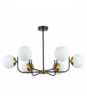 SLE1098-402-06 Люстра потолочная Черный, Латунь/Белый E27 6*60W CIANE-foto2