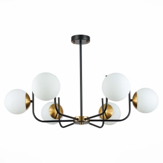 SLE1098-402-06 Люстра потолочная Черный, Латунь/Белый E27 6*60W CIANE-foto2