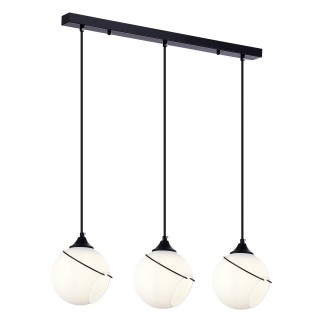 SLE103143-03 Светильник подвесной Черный/Белый E27 3*60W SATTURO-foto3
