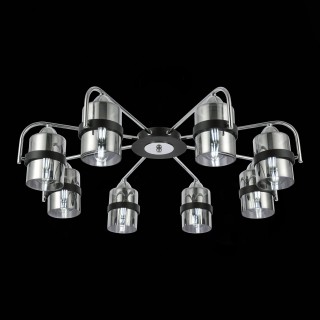 SLE102002-08 Люстра потолочная Черный, Хром/Дымчатый E27 8*40W FIUMO-foto4