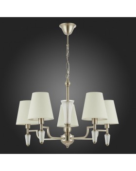 SLE105503-05 Люстра подвесная Никель/Белый E14 5*40W REIMO-foto4