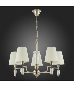 SLE105503-05 Люстра подвесная Никель/Белый E14 5*40W REIMO-foto4