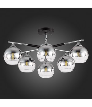 SLE106502-06 Светильник потолочный Черный, Хром/Хром, Прозрачный E27 6*60W GOCIA-foto6