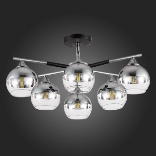 SLE106502-06 Светильник потолочный Черный, Хром/Хром, Прозрачный E27 6*60W GOCIA-foto6