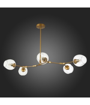 SLE154823-05 Люстра подвесная Золотистый/Прозрачный E27 5*40W RAMETTO-foto6