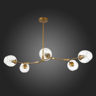 SLE154823-05 Люстра подвесная Золотистый/Прозрачный E27 5*40W RAMETTO-foto6