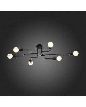 SL419.442.06 Люстра потолочная Черный E27 6*60W ANO-foto12