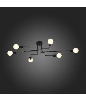 SL419.442.06 Люстра потолочная Черный E27 6*60W ANO-foto12