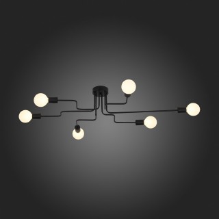 SL419.442.06 Люстра потолочная Черный E27 6*60W ANO-foto12