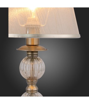 SL185.304.01 Прикроватная лампа Бронза, Прозрачный/Бежевый, Бронза E14 1*40W GRAZIA-foto6