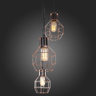 SL192.303.08 Светильник подвесной Черный/Латунь E27 8*60W RETE-foto6