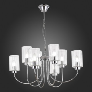 SLE1127-103-08 Светильник подвесной Хром/Прозрачный E14 8*40W TILDA-foto5