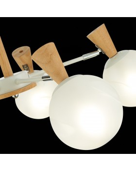 SLE220702-05 Люстра потолочная Белый, Светлое дерево/Белый E14 5*40W CATANIA-foto6