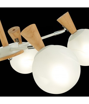 SLE220702-05 Люстра потолочная Белый, Светлое дерево/Белый E14 5*40W CATANIA-foto6