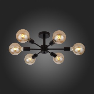 SL419.402.06 Люстра потолочная Черный E27 6*60W ANO-foto9