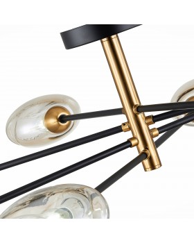 SLE155502-08 Люстра потолочная Черный, Латунь/Янтарный E14 8*40W GLOA-foto3