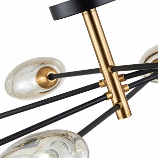 SLE155502-08 Люстра потолочная Черный, Латунь/Янтарный E14 8*40W GLOA-foto3