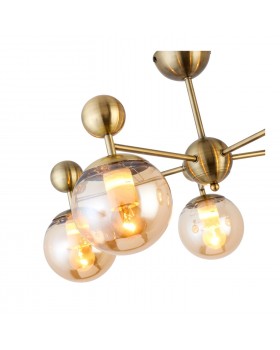 SLE106302-05 Люстра потолочная Бронзовый/Прозрачный, Янтарный E27 5*60W PECHIO-foto3