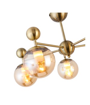 SLE106302-05 Люстра потолочная Бронзовый/Прозрачный, Янтарный E27 5*60W PECHIO-foto3
