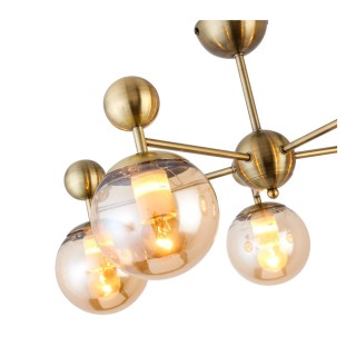 SLE106302-05 Люстра потолочная Бронзовый/Прозрачный, Янтарный E27 5*60W PECHIO-foto3