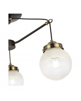 SLE110302-03 Светильник подвесной Черный, Бронза/Прозрачный, Белый E27 3*60W STRICCE-foto3