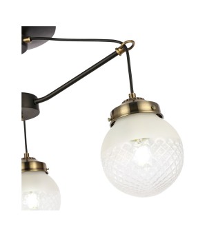 SLE110302-03 Светильник подвесной Черный, Бронза/Прозрачный, Белый E27 3*60W STRICCE-foto3