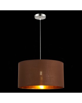 SLE300593-01 Светильник подвесной Никель/Золотистый, Коричневый E27 1*40W BRESCIA-foto5