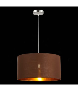 SLE300593-01 Светильник подвесной Никель/Золотистый, Коричневый E27 1*40W BRESCIA-foto5