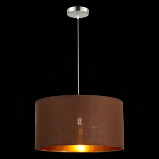 SLE300593-01 Светильник подвесной Никель/Золотистый, Коричневый E27 1*40W BRESCIA-foto5