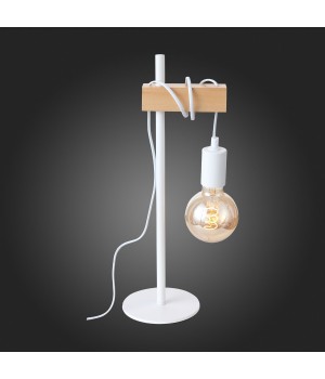 SL1142.504.01 Прикроватная лампа Белый, Светлое дерево E27 1*60W BAGETTI-foto9