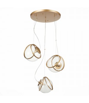 SL1181.313.03 Светильник подвесной ST-Luce Латунь/Латунь, Прозрачный E27 3*40W Acerra-foto2