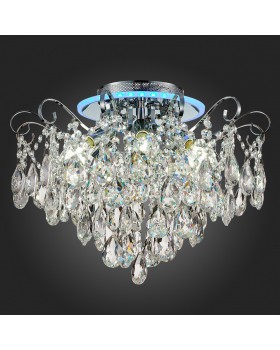 SLE160002-06 Светильник потолочный Хром/Прозрачный E14, LED 6+1*40/6(подсветка)W LITERO-foto8