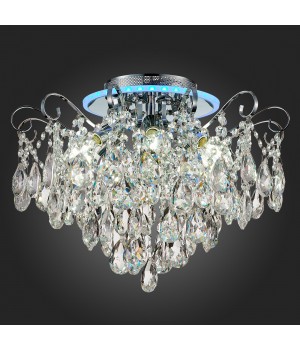 SLE160002-06 Светильник потолочный Хром/Прозрачный E14, LED 6+1*40/6(подсветка)W LITERO-foto8