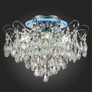 SLE160002-06 Светильник потолочный Хром/Прозрачный E14, LED 6+1*40/6(подсветка)W LITERO-foto8