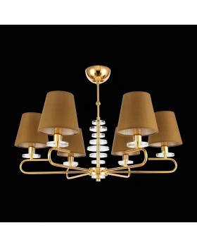 SL1139.203.06 Люстра подвесная Французское золото/Бежевый E14 6*40W ESCALLA-foto5