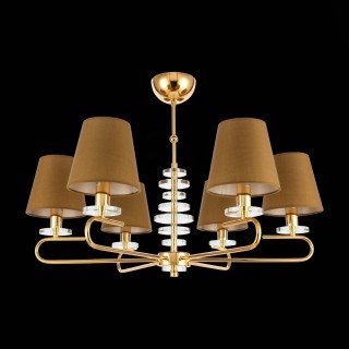 SL1139.203.06 Люстра подвесная Французское золото/Бежевый E14 6*40W ESCALLA-foto5