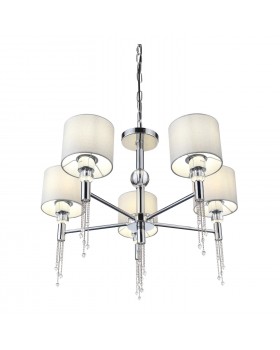 SLE105173-05 Светильник подвесной Хром/Серый E27 5*60W PRIMMA-foto13