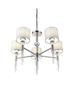 SLE105173-05 Светильник подвесной Хром/Серый E27 5*60W PRIMMA-foto13