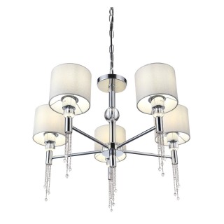 SLE105173-05 Светильник подвесной Хром/Серый E27 5*60W PRIMMA-foto13